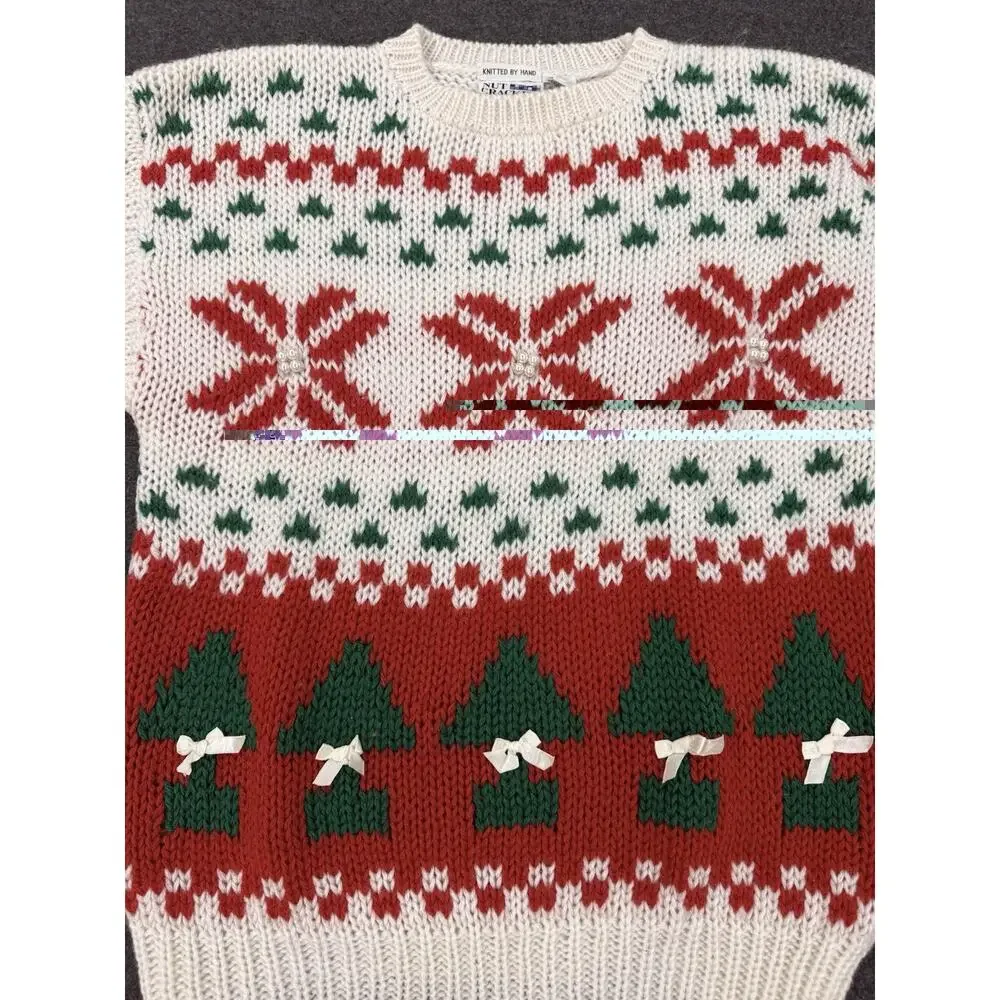 Nut Cracker Women’s Christmas Knit Pullover Sweater Crew Neck Size M/L